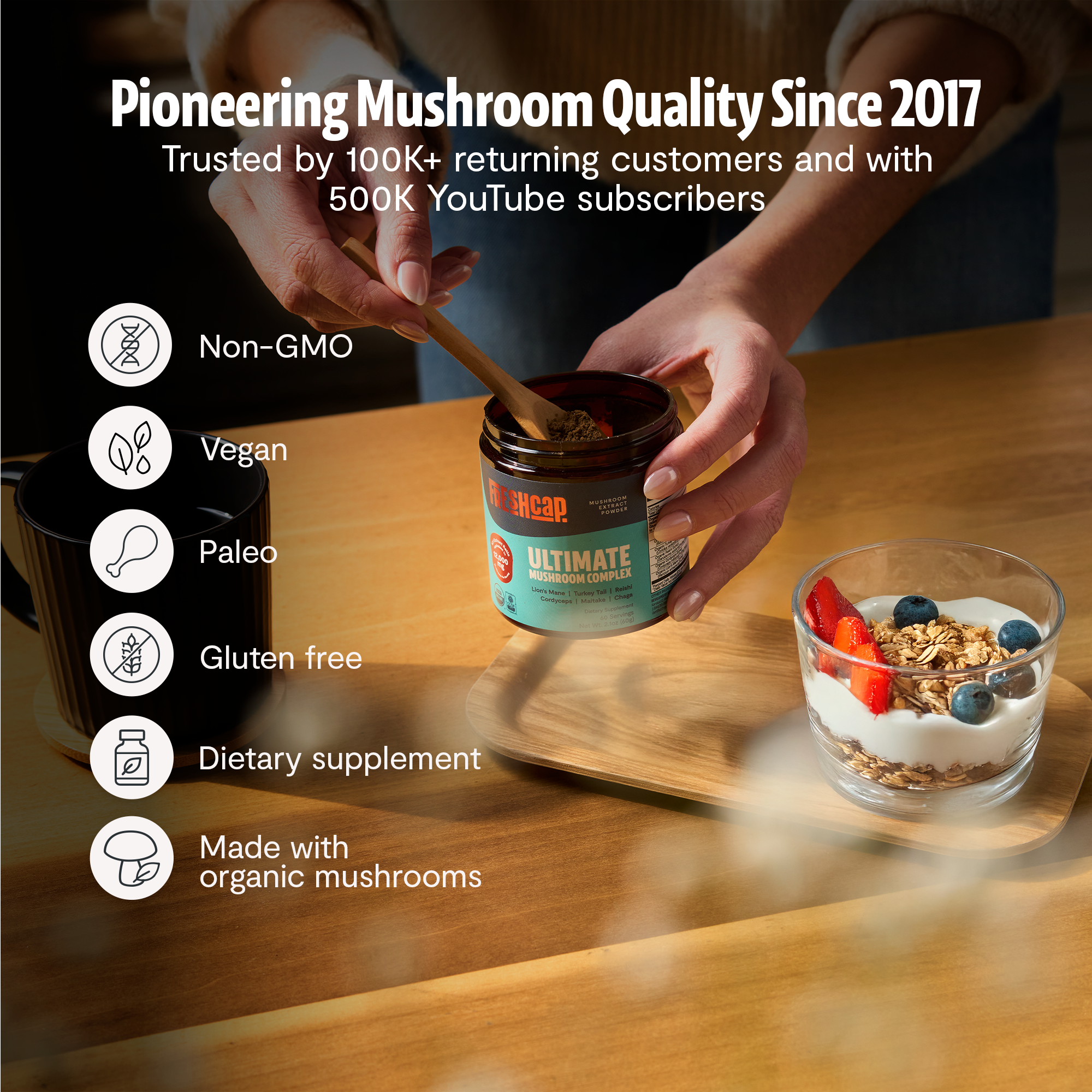 Organic Mushroom Extract Powder Blend